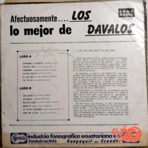 Disco de Vinilo Los Dávalos - Afectuosamente Vinyl Record
