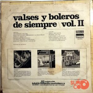 Disco de Vinilo Varios - Valses Y Boleros De Siempre Vol 2 Vinyl Record