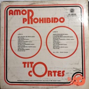 Disco de Vinilo Tito Cortes - Amor Prohibido Vinyl Record
