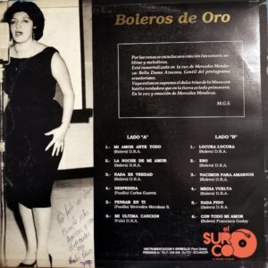 Disco de Vinilo Mercedes Mendoza Suasti - Boleros De Oro Vinyl Record