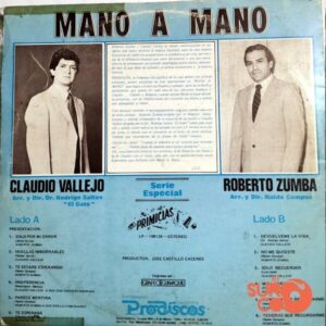 Disco de Vinilo Claudio Vallejo - Mano A Mano Vinyl Record
