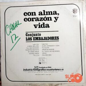Disco de Vinilo Los Embajadores   - Con Alma Corazón Y Vida Vinyl Record