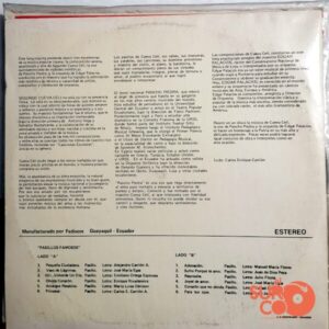 Disco de Vinilo Segundo Cueva Celi - Pasillos Famosos Vinyl Record