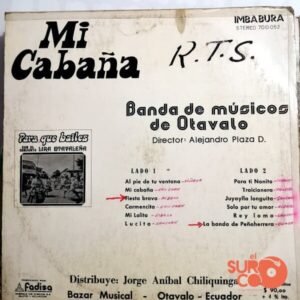 Disco de Vinilo Banda De Músicos De Otavalo - Mi Cabaña Vinyl Record