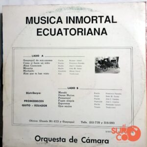 Disco de Vinilo Orquesta De Cámara - Música Inmortal Ecuatoriana Vinyl Record