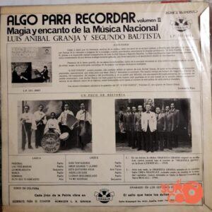 Disco de Vinilo Luis Anibal Granja - Algo Para Recordar Vol 2 Vinyl Record