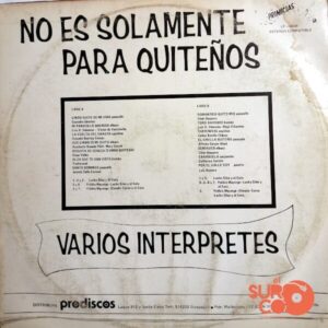 Disco de Vinilo Varios - No Es Solamente Para Quiteños Vinyl Record