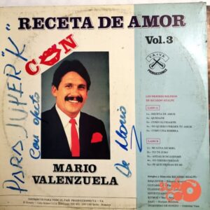 Disco de Vinilo Mario Valenzuela - Receta De Amor Vol 3 Vinyl Record