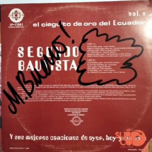 Disco de Vinilo Segundo Bautista - El Cieguito De Oro Del Ecuador Vol 2 Vinyl Record