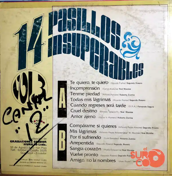 Disco de Vinilo Varios - 14 Pasillos Insuperables Vinyl Record