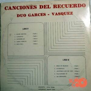 Disco de Vinilo Dúo Garcés Vásquez - Canciones Del Recuerdo Vinyl Record