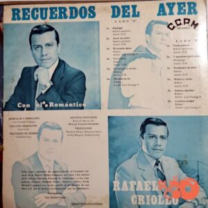 Disco de Vinilo Rafael Criollo - Recordando El Ayer Con El Romántico Vinyl Record