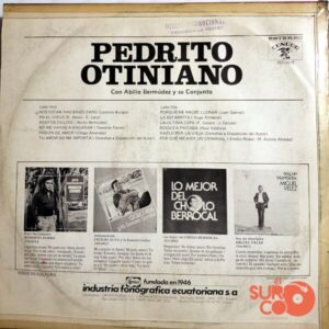 Disco de Vinilo Pedrito Otiniano - Pedrito Otiniano Con Abilio Bermúdez Y Su Conjunto Vinyl Record