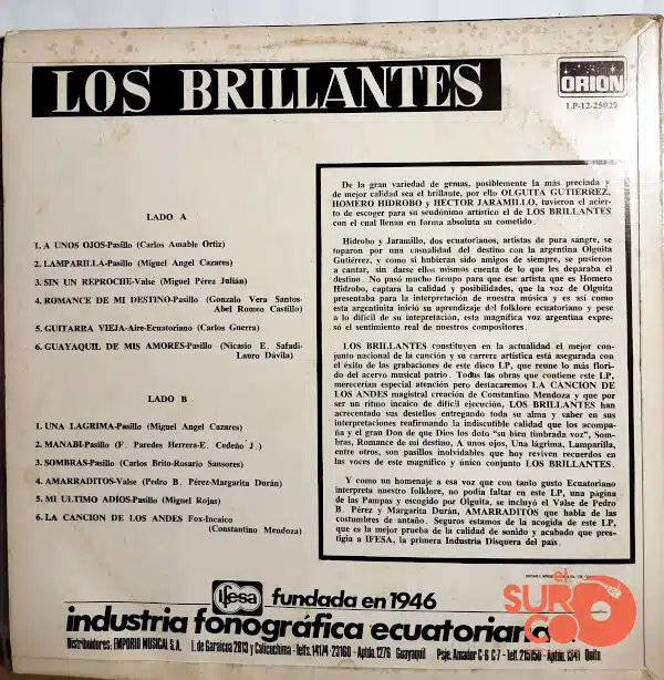 Disco de Vinilo Los Brillantes - El Disco De Oro De Los Brillantes Vinyl Record