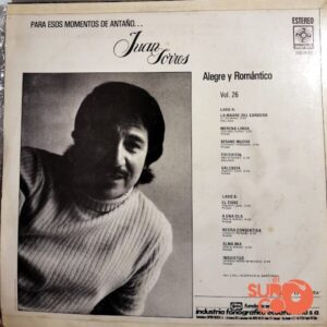 Disco de Vinilo Juan Torres - Para Esos Momentos De Antaño Juan Torres Alegre Y Romántico Vinyl Record