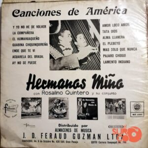 Disco de Vinilo Hermanos Miño Naranjo - Canciones De América Vinyl Record