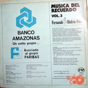 Disco de Vinilo Fernando Riofrío Polit - Música Del Recuerdo Vol 3 Vinyl Record