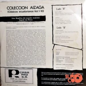 Disco de Vinilo Segundo Luis Moreno - Colección Clásicos Ecuatorianos Vinyl Record