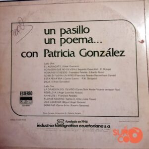 Disco de Vinilo Patricia González - Un Pasillo, Un Poema Vinyl Record