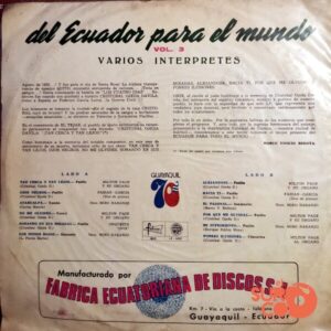 Disco de Vinilo Varios - Del Ecuador Para El Mundo Vol 3 Vinyl Record