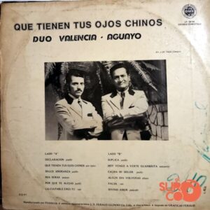 Disco de Vinilo Dúo Valencia-Aguayo - Que Tienen Tus Ojos Chinos Vinyl Record