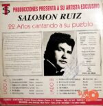 Disco de Vinilo Salomón Ruiz - Su Voz Y Sus Canciones Vol 4 Vinyl Record