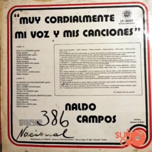 Disco de Vinilo Naldo Campos - Muy Cordialmente Mi Voz Y Mis Canciones Vinyl Record
