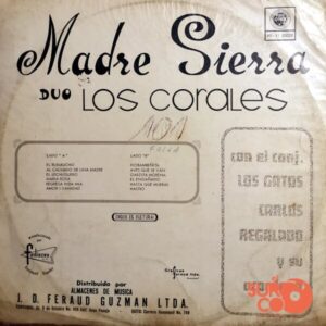 Disco de Vinilo Dúo Los Corales - Madre Sierra Vinyl Record