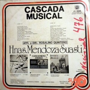Disco de Vinilo Hermanas Mendoza Suasti - Cascada Musical Vinyl Record