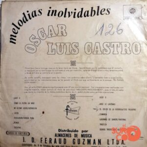 Disco de Vinilo Óscar Luis Castro - Melodía Inolvidables Vinyl Record