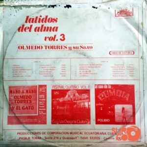 Disco de Vinilo Olmedo Torres - Latidos Del Alma Vol.3 Vinyl Record