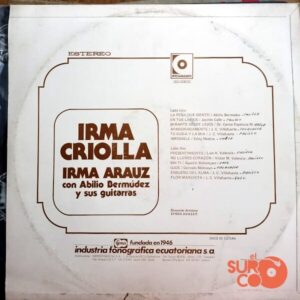 Disco de Vinilo Irma Aráuz - Irma Criolla Vinyl Record