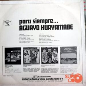 Disco de Vinilo Aguayo Huayambe - Para Siempre Vinyl Record