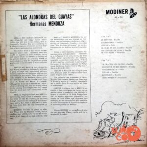 Disco de Vinilo Hermanas Mendoza Sangurima - Las Alondras Del Guayas Vinyl Record