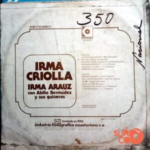 Disco de Vinilo Irma Aráuz - Irma Criolla Vinyl Record