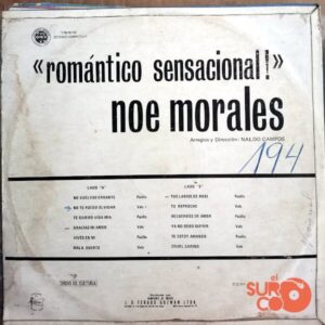 Disco de Vinilo Noé Morales - Romántico Sensacional Vinyl Record