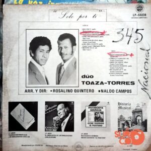 Disco de Vinilo Dúo Tonza Torres - Solo Por Ti Vinyl Record