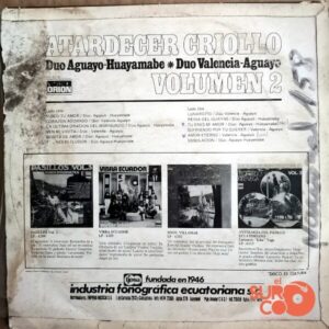 Disco de Vinilo Dúo Aguayo Huayambe - Atardecer Criollo Vinyl Record