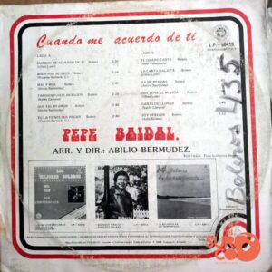 Disco de Vinilo Pepe Baidal - Cuando Me Acuerdo De Ti Vinyl Record