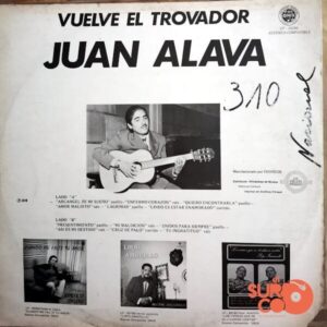 Disco de Vinilo Juan Álava - Vuelve El Trovador Vinyl Record