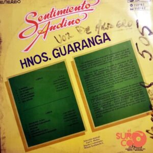Disco de Vinilo Hermanos Guaranga - Sentimiento Andino Vinyl Record