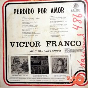Disco de Vinilo Víctor Franco - Perdido Por Amor Vinyl Record