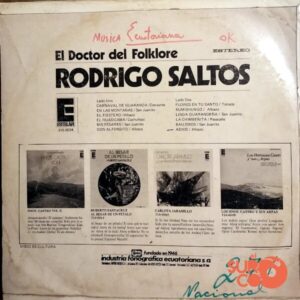 Disco de Vinilo Rodrigo Saltos - El Doctor Del Folklore Vinyl Record
