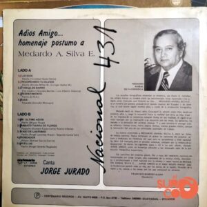 Disco de Vinilo Jorge Jurado - Adios Amigo Vinyl Record