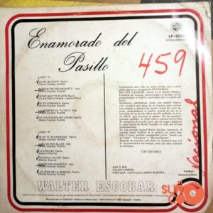 Disco de Vinilo Walter Escobar - Enamorado Del Pasillo Vinyl Record