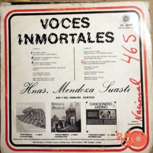 Disco de Vinilo Hermanas Mendoza Suasti - Voces Inmortales Vinyl Record