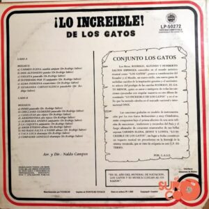 Disco de Vinilo Conjunto Los Gatos - Lo Increible De Los Gatos Vinyl Record