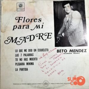 Disco de Vinilo Beto Méndez - Flores Para Mi Madre Vinyl Record