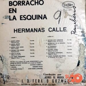Disco de Vinilo Hermanas Calle - Borracho En La Esquina Vinyl Record