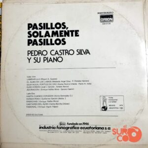 Disco de Vinilo Pedro Castro Silva - Pasillos , Solamente Pasillos Vinyl Record